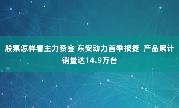 股票怎样看主力资金 东安动力首季报捷  产品累计销量达14.9万台