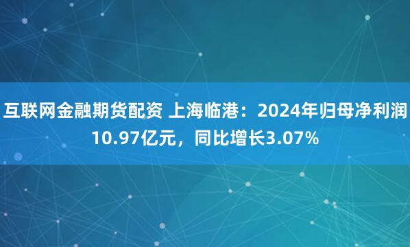 互联网金融期货配资 上海临港：2024年归母净利润10.97亿元，同比增长3.07%