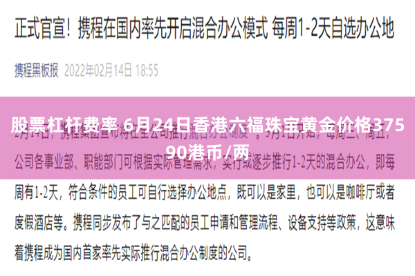 股票杠杆费率 6月24日香港六福珠宝黄金价格37590港币/两