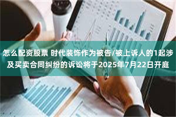 怎么配资股票 时代装饰作为被告/被上诉人的1起涉及买卖合同纠纷的诉讼将于2025年7月22日开庭